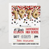 1976年高校懇親会 招待状 (正面/裏面)