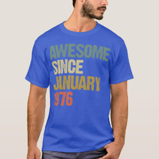 1976年1月以来グルーヴィーなレトロな素晴らしさ フレンド Tシャツ