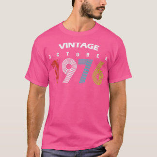 1976年10月ヴィンテージ誕生日GIF Tシャツ