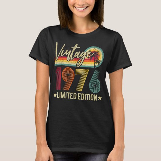 1976年46誕生日46歳Gag Tシャツ (正面)