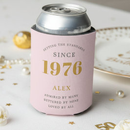 1976年50歳の誕生日記念に高級感のある名入れギフト 缶クーラー