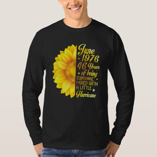 1976年6月ひまわり46年日照混合 Tシャツ (正面)