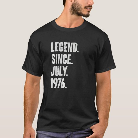 1976年7月以来46歳46誕生日伝説 Tシャツ (正面)
