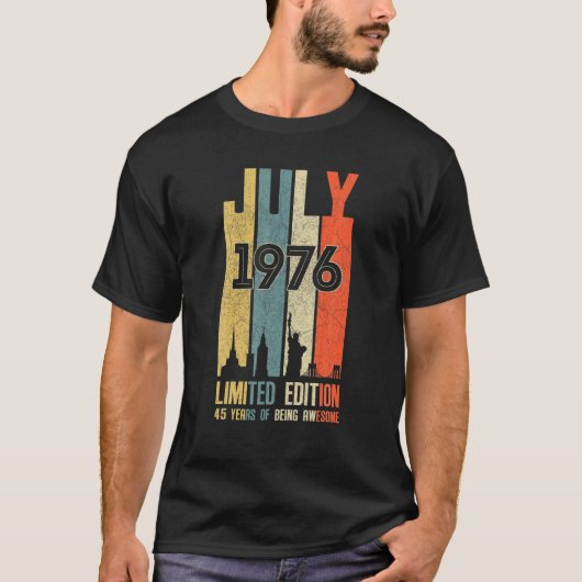 1976年7月45誕生日45歳1976年誕生日Vi Tシャツ (正面)