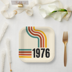 1976年 レトロ ヴィンテージ ポスター 50歳の誕生日 ペーパープレート