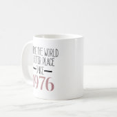 1976年 誕生日 50歳 女性 お母さん 50歳の誕生日プレゼント コーヒーマグカップ (正面左)
