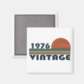 1976生まれ年のクラシック・レトロ・サンセット マグネット (正面/裏面)