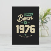 1976生まれ年のヴィンテージギフト サンキューカード (スタンド正面)