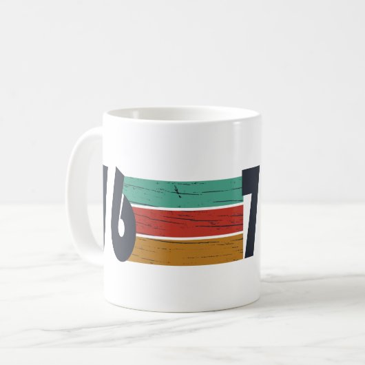 1976生まれ年のヴィンテージ誕生日ギフト コーヒーマグカップ (正面左)