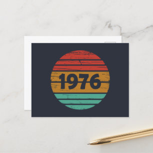 1976生まれ年のヴィンテージ誕生日ギフト シーズンポストカード