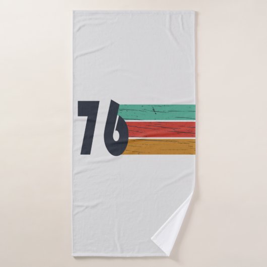 1976生まれ年のヴィンテージ誕生日ギフト バスタオル (バスタオル)