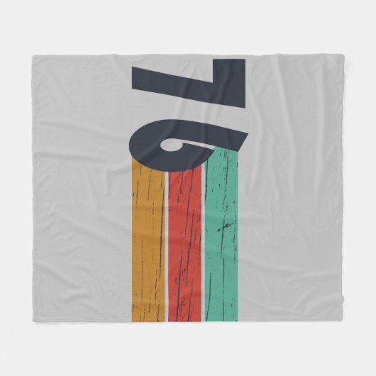 1976生まれ年のヴィンテージ誕生日ギフト フリースブランケット (正面(横))