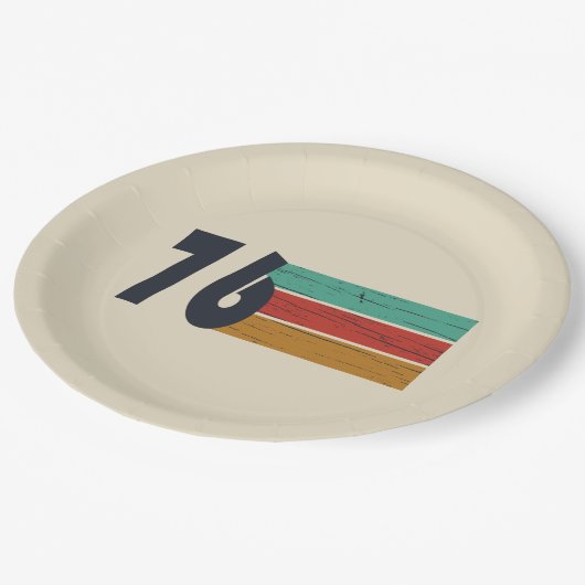 1976生まれ年のヴィンテージ誕生日ギフト ペーパープレート (アングル)