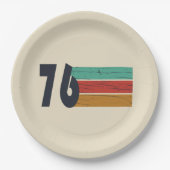 1976生まれ年のヴィンテージ誕生日ギフト ペーパープレート (正面)