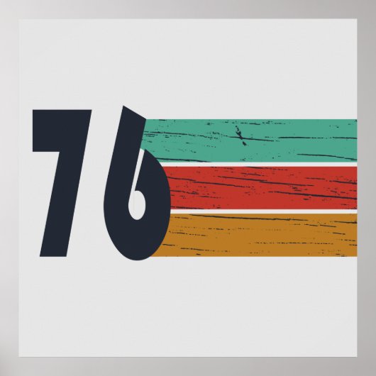 1976生まれ年のヴィンテージ誕生日ギフト ポスター (正面)