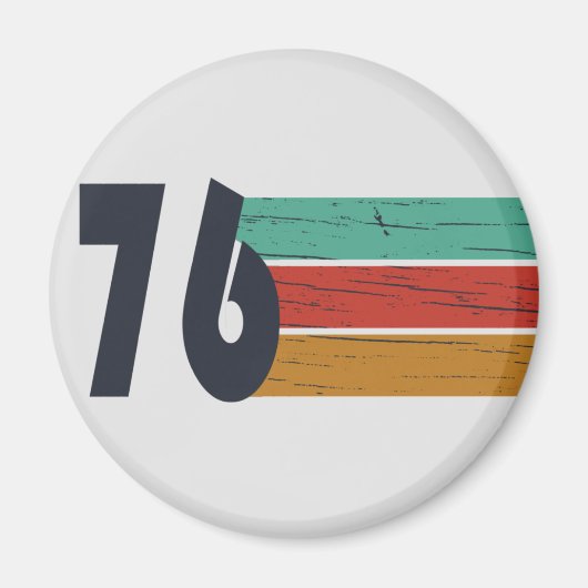 1976生まれ年のヴィンテージ誕生日ギフト マグネット (正面)