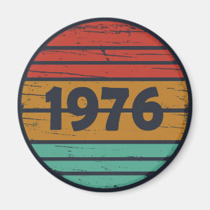 1976生まれ年のヴィンテージ誕生日ギフト マグネット