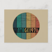 1976生まれ年のヴィンテージ誕生日 シーズンポストカード (正面)