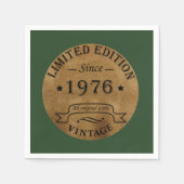 1976生まれ年のヴィンテージ誕生日 スタンダードカクテルナプキン (正面)