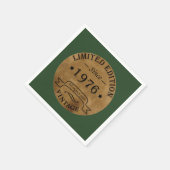 1976生まれ年のヴィンテージ誕生日 スタンダードカクテルナプキン (角)