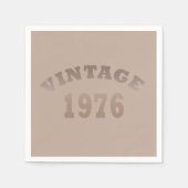 1976生まれ年のヴィンテージ誕生日 スタンダードカクテルナプキン (正面)