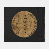 1976生まれ年のヴィンテージ誕生日 フリースブランケット (正面(横))