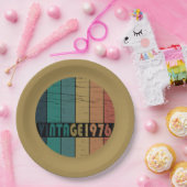 1976生まれ年のヴィンテージ誕生日 ペーパープレート (パーティー)