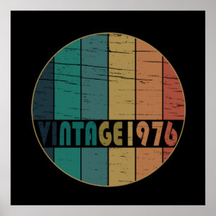 1976生まれ年のヴィンテージ誕生日 ポスター
