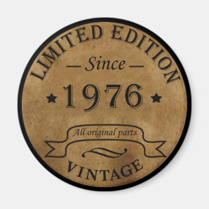 1976生まれ年のヴィンテージ誕生日 マグネット