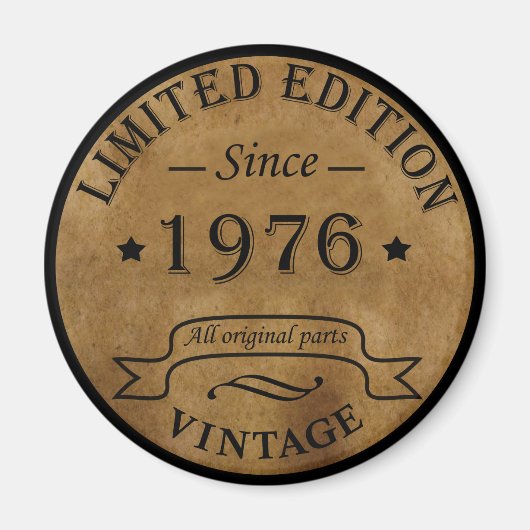 1976生まれ年のヴィンテージ誕生日 マグネット (正面)