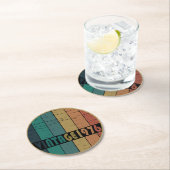 1976生まれ年のヴィンテージ誕生日 ラウンドペーパーコースター (インサイチュ)