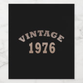 1976生まれ年のヴィンテージ誕生日 ワインラベル (シングルラベル)