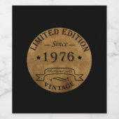 1976生まれ年のヴィンテージ誕生日 ワインラベル (シングルラベル)