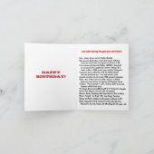 1976生まれ年の誕生日おもしろいファクトカード カード (内部)