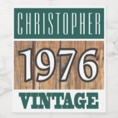 1976生まれ年誕生ワインラベル ワインラベル (シングルラベル)