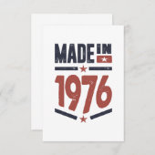 1976生まれ年誕生日 出欠カード (正面/裏面)