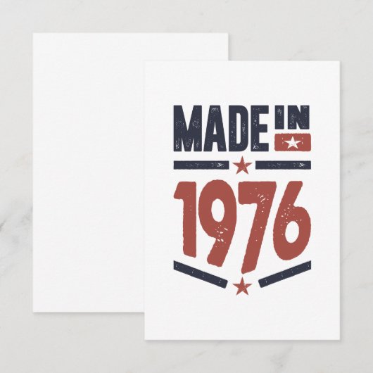 1976生まれ年誕生日 出欠カード (正面/裏面)