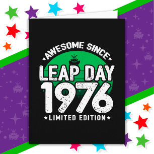 1976素晴らし年閏年日以後2月29誕生日 カード