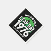 1976素晴らし年閏年日以後2月29誕生日 スタンダードカクテルナプキン (角)