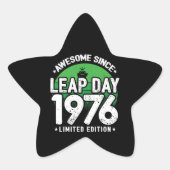 1976素晴らし年閏年日以後2月29誕生日 星シール (正面)