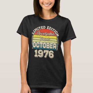 1976素晴らし年10月から10生まれ月のパパママ Tシャツ