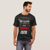 1976素晴らし年10月以来誕生日花とお尻 Tシャツ (正面フル)