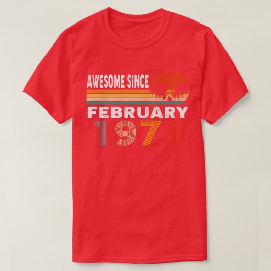 1976素晴らし年2月以来 Tシャツ (デザイン正面)