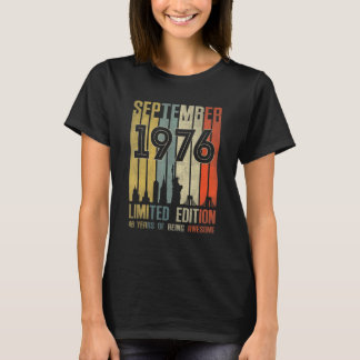 1976素晴らし年9月以来ヴィンテージ46誕生日 Tシャツ