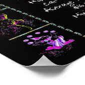 1976誕生年トリビアオンブラック ポスター (角)