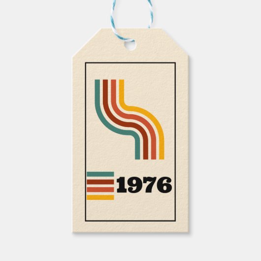 1976 レトロ ヴィンテージ ポスター 誕生日や再会のお祝いに ギフトタグ (正面)