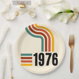 1976 レトロ ヴィンテージ ポスター 50歳の誕生日 ペーパープレート