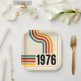 1976 レトロ ヴィンテージ ポスター 50歳の誕生日 ペーパープレート