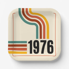 1976 レトロ ヴィンテージ ポスター 50歳の誕生日 ペーパープレート
