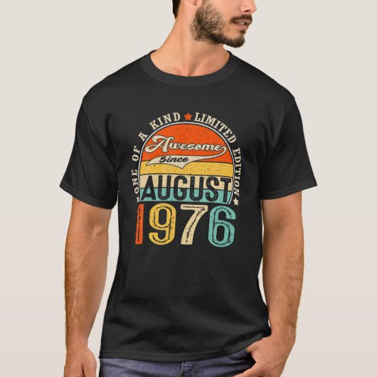 1976 素晴らし 45歳45誕生日Appa Tシャツ (正面)